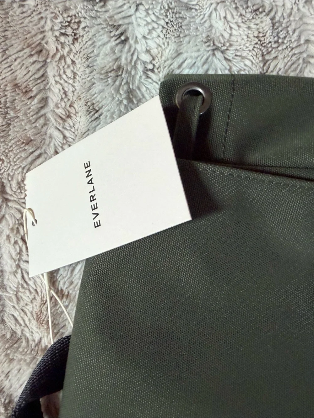 Everlane The Canvas Backpack Forest Green Front Pocket new with tags
